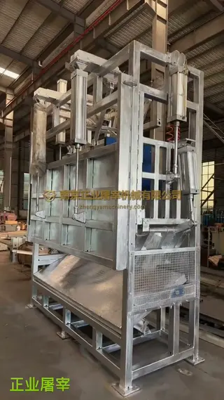 Pneumatic cattle restraint-box footage
